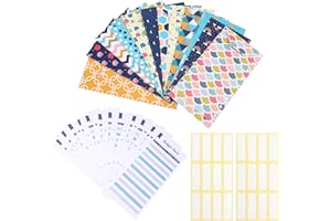 Gichusizy 24 PièCes Enveloppes BudgéTaires A6 Poches de Reliure pour SystèMe D'Enveloppe de Caisse, Planificateur de Budget, Portefeuille D'Enveloppe de Caisse avec des Autocollants