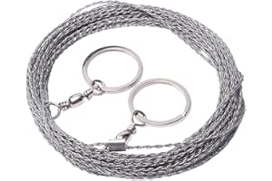 Gralara Filo per Legno na Tascabile di Sopravvivenza Pieghevole in Acciaio Inossidabile 10M con Impugnatura Fune