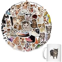 50 Adesivi Meme Divertenti AUAUY - Vinile Impermeabile, 5-7,6 Cm, Multicolore - Foto 2