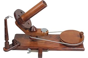 Lumberkart Bobinador de hilo de palisandro, operado a mano para tejer ganchillo (bobinadora)