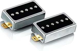 VANSON AlNiCo V P90, Chrome Humbucker Size Single Coil Pickups, HB90 Neck & Bridge (SET)