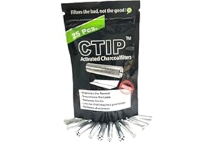 CTIP - World's Only Cone Shaped Smoking Filter with Activated Charcoal - 25 Pieces