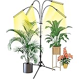 SLAOUWO Pflanzenlampe mit Ständer, Wachstumslampe mit Ständer für Zimmerpflanzen, Intelligente Pflanzenlampe Vollspektrum mit
