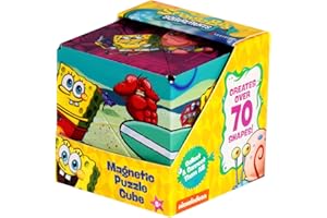 SHASHIBO SpongeBob Shape Shifting Box - Award-Winning Age 8+, Patented Magnetic Puzzle Cube w/ 36 Rare Earth Magnets - Fidget Cube Transforms Into Over 70 Shapes (Spongebob Squarepants-Beach Buddies)
