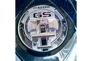 Adesivo 3D Resinato Tappo Serbatoio sostitutivo per BMW R1200GS 2004-2012 | Sticker Moto Protezione Serbatoio | Accessorio Black Doves Graphics (Grigio)