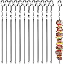 4er Set Grillspieß Halter Aus Edelstahl - Spießgestell Mit 6 Rillen Für Gleichmäßiges Grillen | 30cm