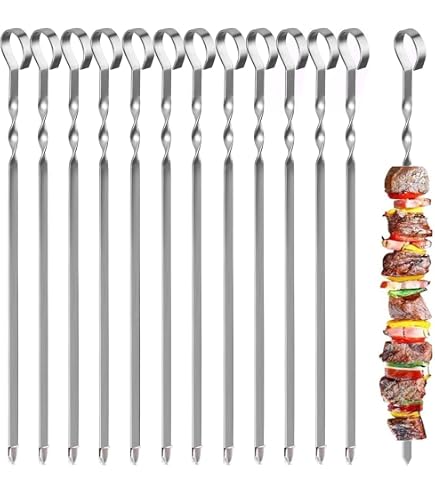 JY COOKMENT Kabob-Rack Für Grillspieße – Edelstahl Rost Für Alle Spießarten, Spülmaschinenfest & Hitzebeständig