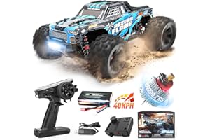 BEZGAR HP162S Brushless RC Car - 1:16 Scale Fast Remote Control Cars for Adults 40KPH RC Trucks 4x4 Offroad Waterproof Monster Trucks, Toy Gifts for Boy Age 8-12 and Adults