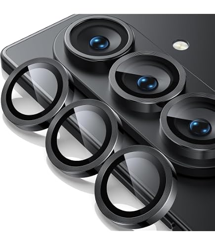 Locofun Pellicola Fotocamera per Xiaomi Poco X7 / Redmi Note 14 Pro 5G, 9H Vetro Temperato Cover Anello Individuale in Metallo, HD Chiaro, 1 Set (Nero