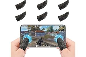 Newseego PUBG Mobile Game Finger Sleeve[6 Pack], Touchscreen Fingerhülse Atmungsaktiv Ultradünn Anti-Sweat Fingerset Empfindliche Shoot-&Ziel-Tasten für Überlebensregeln/Knives Out für Android & IOS