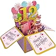 Asmallgf Sweet 12th Birthday Pop Up Birthday Card for Girl Boy, Great 12 Years Old Birthday Gift for Daughter Niece, Happy Twelve Bday Popup Card for Sister Brother, Unique 12 Birthday Gift Idea for