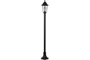 MiniSun | Traditional Victorian Style 1.2m Black IP44 Outdoor Garden Lamp Post Bollard Light Complete with a 15w LED GLS Bulb | Outdoor Lights & Home/Garden Improvements Essential