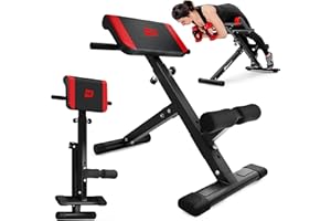 HS HOP-SPORT HOP-SPORT® Banc Romain Pliable HS-1016, Chaise Romaine Hyperextension, Banc de Musculation à Domicile avec Réglage de l'Inclinaison, Entraîneur Dos et Abdomen, Appareil de Musculation Abdominal
