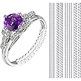 Ring Size Adjuster for Loose Rings | Transparent Resizer | Reducer Guard to Make Silver, Platinum or White Gold Jewelry Smaller | x4 Styles | Total 800mm (Clear)