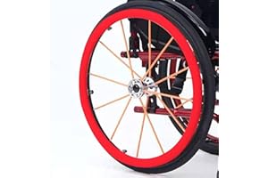 WoCOyo Rollstuhl Greifreifen Abdeckungen 1 Paar rutschfeste Verschleißfeste Kieselgel Rollstuhl Greifreifenabdeckungen Greifring Schutzabdeckung Verbessern Griff und Traktion,006,22inch