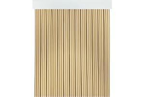 Acomoda Textil - Cortina Interior o Exterior PVC para Terraza, Jardín, Balcón y Patio. Panel con Barra de Aluminio Antimoscas e Insectos Fácil Instalación. (Beige/Marrón, 90x210 cm)