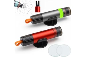 Zyluniy 2 Pezzi di Martello di Sicurezza per Auto, 2 in 1 Rompivetro per Auto, Martello di Sicurezza Multifunzione con Vetro di Prova e piedistalli per Automobili Autobus (Rosso, Grigio)