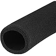 sourcing map Foam Grip Tubing Handle Grips 25mm ID 5mm Wall Thick 195mm Black Non-Slip for Fitness, Tools Handle Support