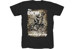 TEX-HA DKW Motorrad Oldtimer Zündapp Awo Horex Moped Mofa Horch schwarz T-Shirt Shirt