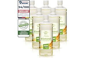KieselGreen Bioetanol 6 x 1 litro con Fragancia para Chimenea de Etanol, Muchas Variedades – Bioalcohol como Fragancia de Ambiente – Estufas de Bioetanol, Biochimenea Etanol, Ethanol (N)