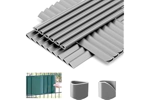 KGGZKG 35 clip di fissaggio in PVC, per protezione privacy, per la privacy, per la privacy, per il fissaggio, per il giardino, il balcone, il film Fences (grigio chiaro)