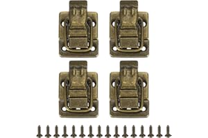 PATIKIL Fastener Toggle Latches Catch Chest, 4Pcs Metal Suitcase Boxes Buckles Retro Trunk Box Hasp Lock with Screw for Wooden Packing Case Toolbox Cabinet, Bronze