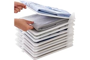 BANJIABB T-shirt Organizer,Tshirt Organizer,Kleiderschrank Organizer,T Shirt Organizer,Closet Organizer,Kleiderschrank Organizer Stapelbar für Schrank, Schubladen T-Shirt Hemden, 10 Stück