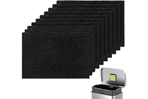 MAKOTO NOBU 10 Pièces à Charbon Actif Filtre Anti-Odeur, Filtres à Charbon Actif de Cuisine, Anti-Odeur pour Joseph Joseph Poubelle Cuisine D'intérieur, Bac à Compost et Poubelle de Recyclage