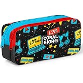Coral High Siyah Mavi Gamer İki B&ouml;lmeli Kalem &Ccedil;antası - Erkek &Ccedil;ocuk
