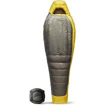 Sea to Summit - Spark Ultralight Daunenschlafsack Long (-18°C) - Mumienschlafsack mit Daunenfüllung - Körperlänge - 850+ Loft Ultra-Dry Down - Kaltes Klima - Für Wanderungen - Grey & Yellow
