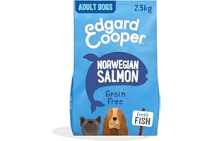 Edgard & Cooper Croquettes pour Chiens Adultes, Aliments secs sans céréales Aliments naturels 2,5 kg Saumon Frais, Alimentation complète, Saine et équilibrée pour Chiens de Toutes Tailles