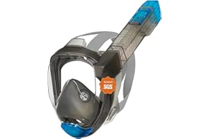 SHIEAGLELD Masque Plongée Adulte Intégral, Masque De Plongée avec Anti Fog Lens, 100% Silicone et Système Respiratoire, Masque Snorkeling Adulte pour La Plongée Et L'apnée
