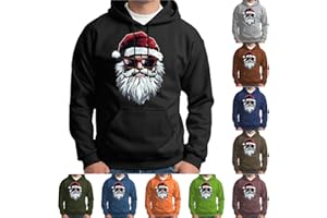 KILOXYEFRO Weihnachtspullover Herren Cooler Weihnachtsmann Sweatshirt mit Weihnachtsmotiv für Weihnachten Herren & Damen Hoodie
