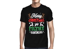1Tee Mens Merry Christmas Ya Filthy Animal T-Shirt