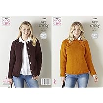 King Cole 5590 Patron De Tricot Pour Femmes Cardigans Raglan
