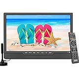 SOYAR KCR 14 Inch Portable Digital TV DVB-T2,with Power Adapter and 12Volt car charge,AV Input,HDMI Input,USB Slot,Battery,Re