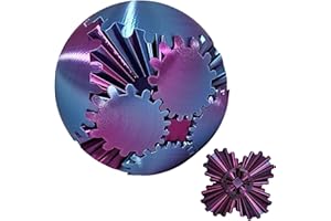 GENERIC GearSphere - The Steampunk Whirling Wonder Fidget Gear Ball 3D Printed Gear Ball Spin Ball Gear Fidget Toy, Gear Sphere, Gear Ball Fidget Toy Sphere, Stress Relief Fidget Toy Gifts (1PC)