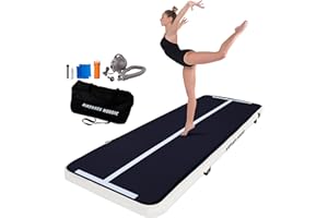 AirTrack Nordic Home Special Edition Air Track 3m/4m/5m/6m/7m/8m con bomba de aire, colchoneta para gimnasia artistica, colchoneta inflable duradera y fácil de transportar, airtrack tumbling mat