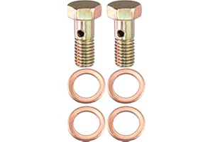 X AUTOHAUX 2 Set Banjo Bolt Brake Fitting Adapter M8x1 Thread Single Banjo Bolt