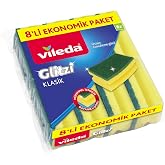 Vileda 141127 Oluklu Bulaşık S&uuml;ngeri, Yeşil, 8 Par&ccedil;a