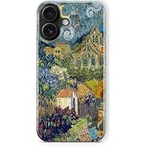 Multitronic iPhone 16 Uyumlu Van Gogh Kolaj Tasarım Baskılı Şeffaf Kılıf
