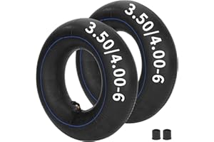 RUTU 350/400-6 3.50/4,00-6 Innenrohr mit abgewinkeltem Ventilstiel für Mäher Schubarrows Generator Druck Waschmaschine Trolleys Hof Anhänger Handwagen Traktoren Schnee Waggons ATV Quad 4 Wheeler Go Kart