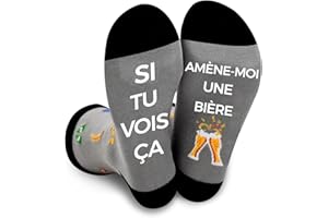 Zrebcley Chaussettes Fantaisie Antidérapantes Humour 39-46 Rigolo Cadeau Homme Anniversaire Chaussettes Rigolotes Femme