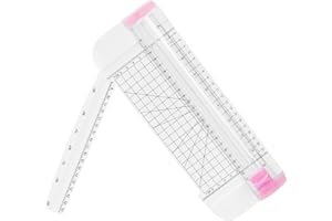 flintronic Massicot A5, Guillotine Portable Coupe-papier, Outil de Scrapbooking avec Protection de Sécurité Automatique pour Papier Craft, Coupons, Étiquettes et Cartes
