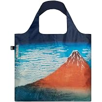 Sac Shopping LOQI Artiste Kirsten Nangala - Taffetas Recyclé, 50x42 Cm, Bleu, Résistant à L'Eau
