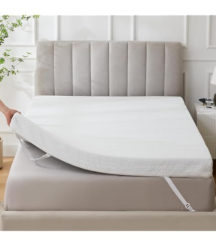MiaSuite Memory Foam Topper 160x185 Cm – 5 Cm Hoch, Mit Aloe Vera Bezug | Orthopädisch, Für Besseren Schlaf