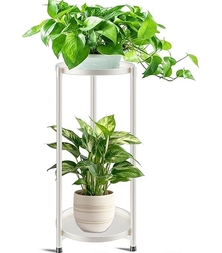 Support Pilier Classique Carré Pour Plantes 17 X 17 X 66 Cm MDF Gris