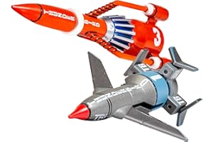 Corgi Diecast Model Cars - CC00902 Thunderbirds F.A.B. Collection Thunderbird 1 and 3 - Classic Aircraft Collectible for Men & Women - Die Cast Vehicle Models for Boys & Thunderbirds Enthusiasts