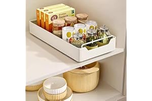 MLordoarf Cajón telescópico, cajón de cesto, organizador de armario de cocina con asa, cajones extensibles, estantes de almacenamiento para armarios de cocina, organizador de armario de cocina