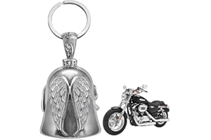 KUFAERBEAM Guardian Bell Portafortuna Moto, Campanella Moto Guardian Bell, Angelo Custode Motociclista Campanella, Portachiavi con Anello Appeso, con Anello Appeso, per Auto Elettriche, Biciclette, Moto
